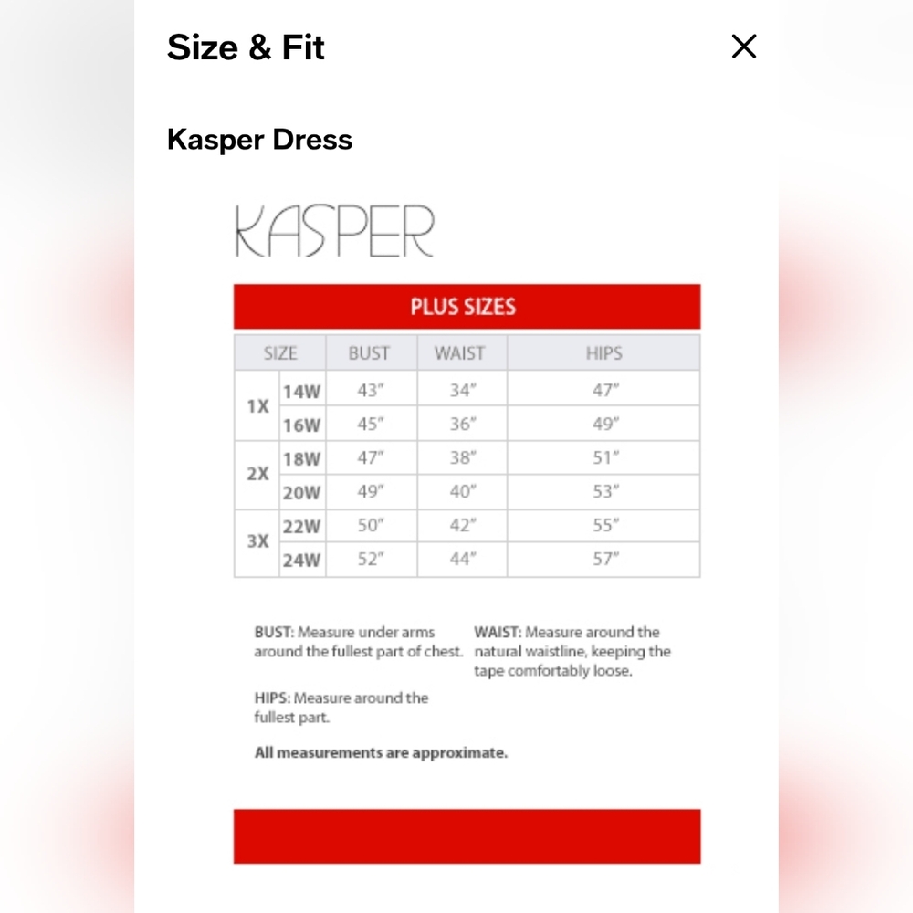 Nwt Kasper Plus 3/4 Sleeve Faux Wrap Dress Size 3X - Picture 7 of 7